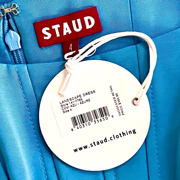 🌺🎉HP🎉🌺 NWT Staud Landscape Mini Dress Azure - Picture 16 of 16